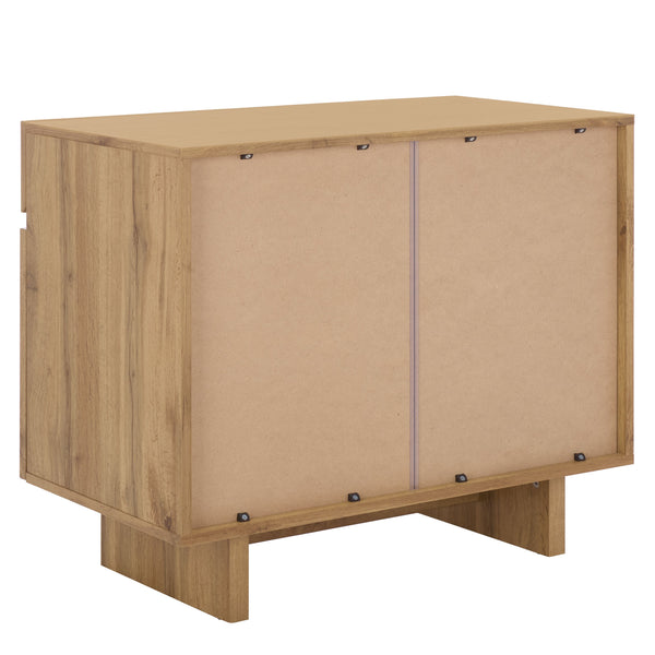 Safavieh Quaid 1 Drawer 2 Door Nightstand In Elegant Walnut Finish For Stylish Bedroom Storage Solutions Oak ,Brass Pb ,Mdf Nst3104c