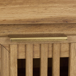 Safavieh Quaid 1 Drawer 2 Door Nightstand In Elegant Walnut Finish For Stylish Bedroom Storage Solutions Oak ,Brass Pb ,Mdf Nst3104c