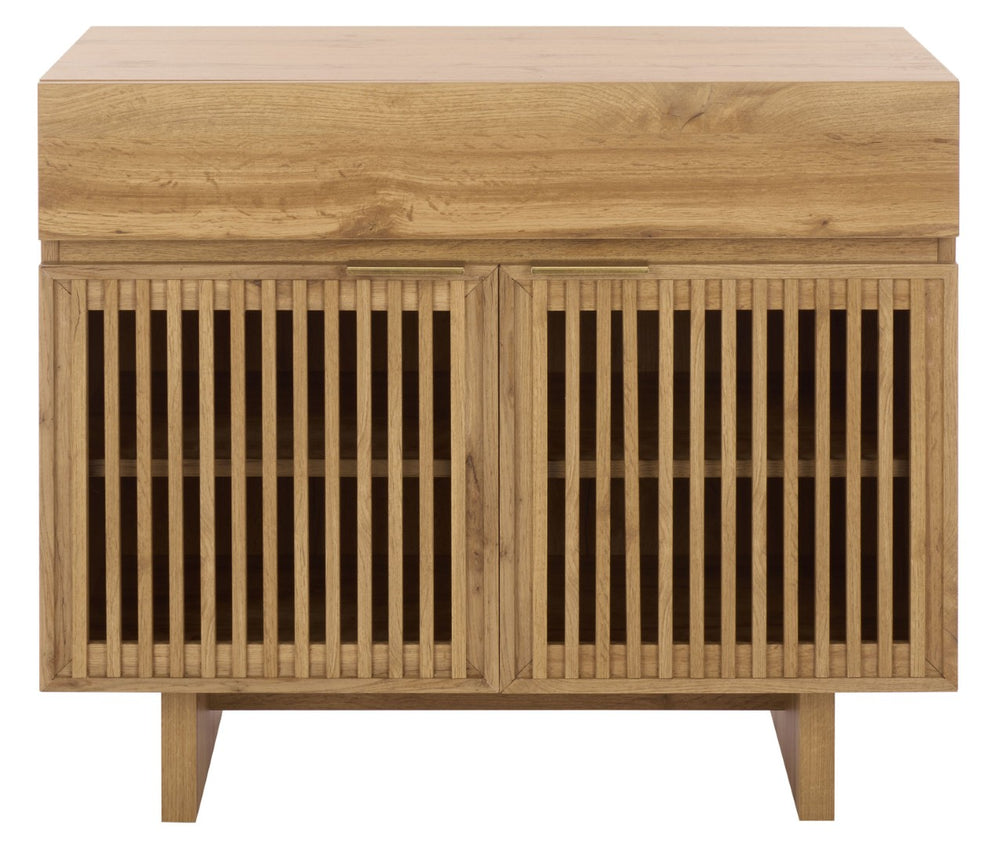 Safavieh Quaid Modern 1 Drawer 2 Door Nightstand - Elegant Storage Solution For Stylish Bedrooms And More Oak NST3104C