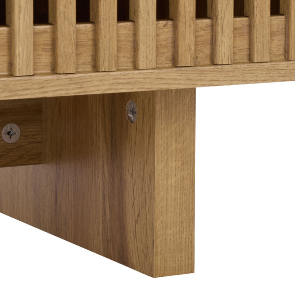 Safavieh Quaid 1 Drawer 2 Door Nightstand In Elegant Walnut Finish For Stylish Bedroom Storage Solutions Oak ,Brass Pb ,Mdf Nst3104c