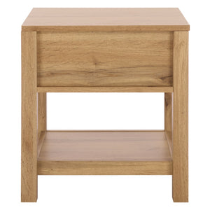 Safavieh Seeley 1 Drawer Nightstand - Rustic Modern Design With Rattan Accents And Oak Finish For Bedrooms NST3106A