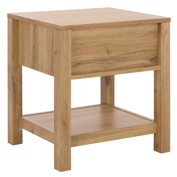 Safavieh Seeley 1 Drawer Nightstand - Rustic Modern Design With Rattan Accents And Oak Finish For Bedrooms NST3106A