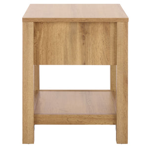 Safavieh Seeley 1 Drawer Nightstand - Rustic Modern Design With Rattan Accents And Oak Finish For Bedrooms NST3106A