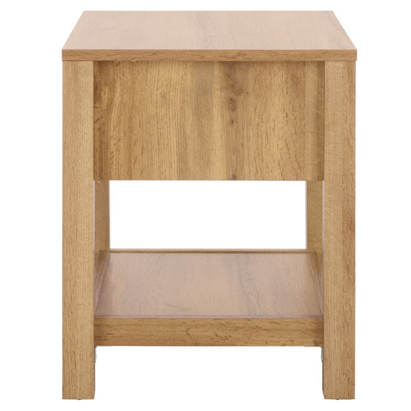 Safavieh Seeley 1 Drawer Nightstand - Rustic Modern Design With Rattan Accents And Oak Finish For Bedrooms NST3106A