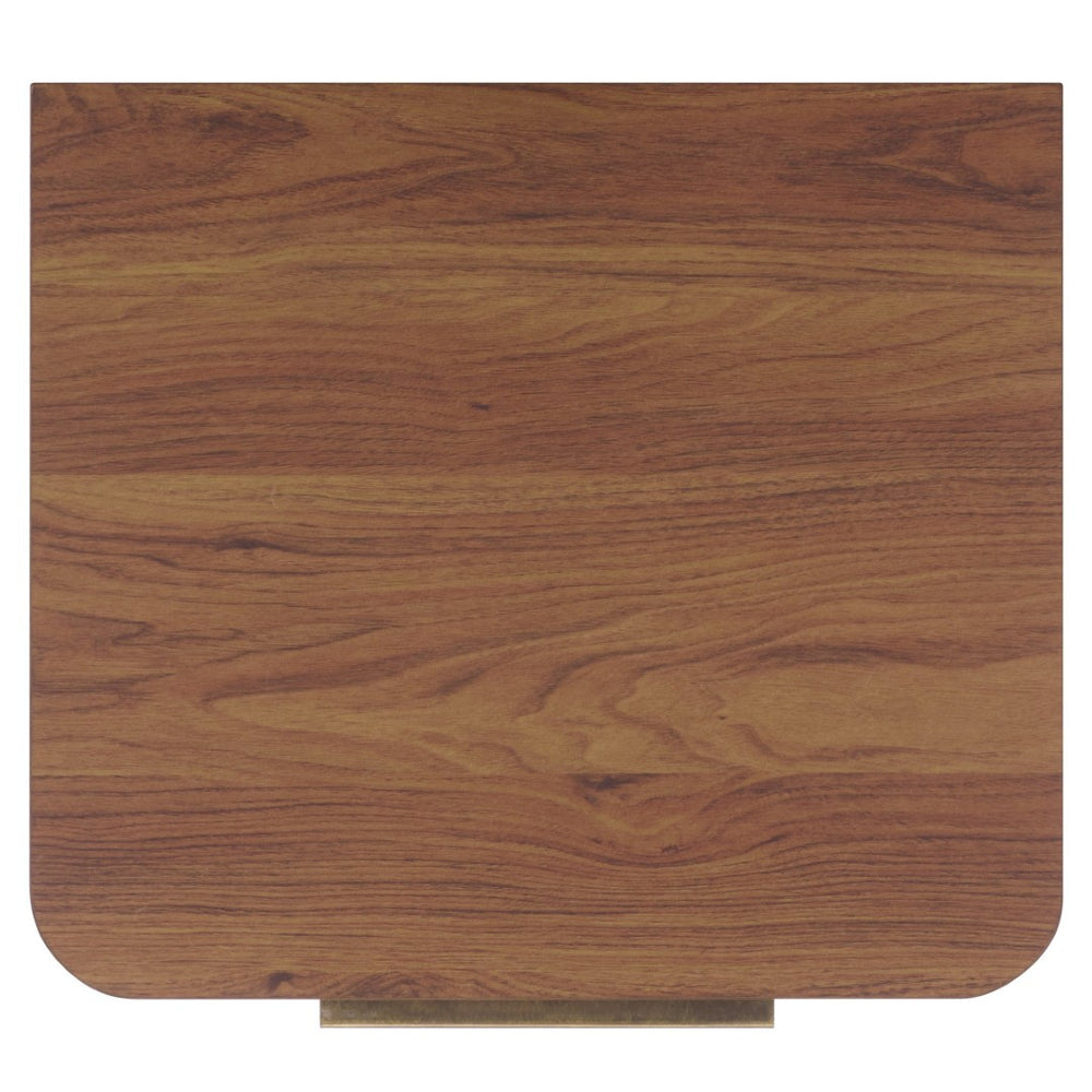 Safavieh Brey 2 Drawer Nightstand - Elegant Storage Solution With Rustic Rattan & Modern Design For Any Bedroom Walnut / Brass NST3107A