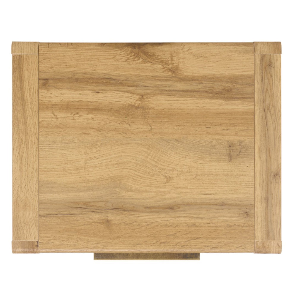 Safavieh Angeria 2 Drawer Nightstand - Modern Oak With Brass Accents For Stylish Bedroom Storage & Decor NST3109A