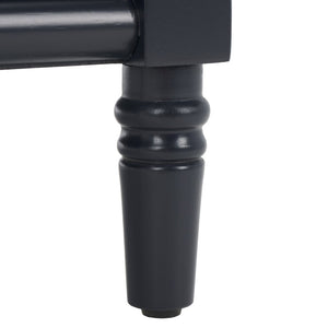 Safavieh Mina Modern Coastal Nightstand With Chinoiserie Bamboo Design And Ample Storage For Bedrooms Navy Blue / Gold NST3500A