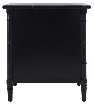 Safavieh Mina 3 Drawer Nightstand Black / Gold NST3500E