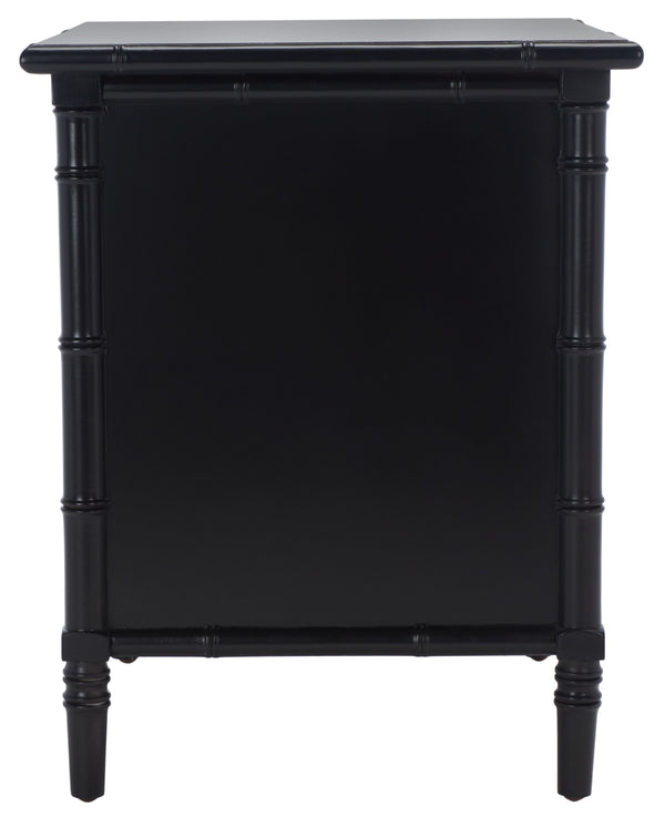 Safavieh Mina 3 Drawer Nightstand Black / Gold NST3500E