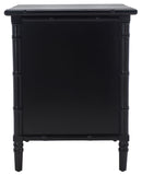 Safavieh Mina 3 Drawer Nightstand Black / Gold NST3500E