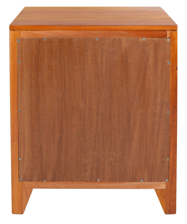 Safavieh Devon Coastal-Inspired Nightstand With Rattan Accents, 1 Drawer & 1 Door For Bedroom Storage Solutions Natural NST4002A