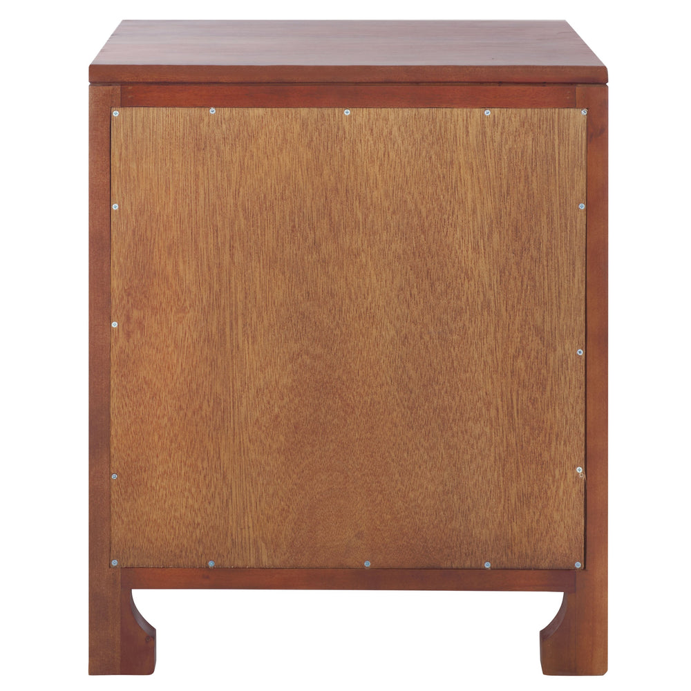 Safavieh Dave 1 Drawer 1 Door Nightstand - Dark Natural Elegance For Stylish Storage In Any Bedroom Or Living Room Dark Natural ,Natural Carb P2 Plywood,Weaving Nst4003e