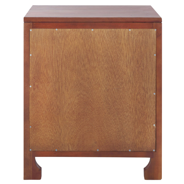 Safavieh Dave 1 Drawer 1 Door Nightstand - Dark Natural Elegance For Stylish Storage In Any Bedroom Or Living Room Dark Natural ,Natural Carb P2 Plywood,Weaving Nst4003e