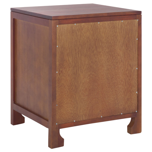 Safavieh Dave 1 Drawer 1 Door Nightstand - Dark Natural Elegance For Stylish Storage In Any Bedroom Or Living Room Dark Natural ,Natural Carb P2 Plywood,Weaving Nst4003e
