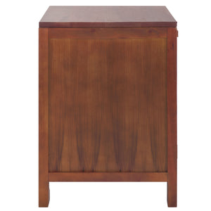 Safavieh Dave 1 Drawer 1 Door Nightstand - Dark Natural Elegance For Stylish Storage In Any Bedroom Or Living Room Dark Natural ,Natural Carb P2 Plywood,Weaving Nst4003e