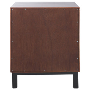 Safavieh Erica 2 Drawer Nightstand – Dark Natural Elegance With Spacious Storage For A Clutter-free Bedroom Dark Natural ,Natural Carb P2 Plywood,Weaving Nst4006d