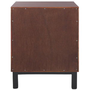 Safavieh Erica 2 Drawer Nightstand – Dark Natural Elegance With Spacious Storage For A Clutter-free Bedroom Dark Natural ,Natural Carb P2 Plywood,Weaving Nst4006d