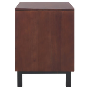 Safavieh Erica 2 Drawer Nightstand – Dark Natural Elegance With Spacious Storage For A Clutter-free Bedroom Dark Natural ,Natural Carb P2 Plywood,Weaving Nst4006d