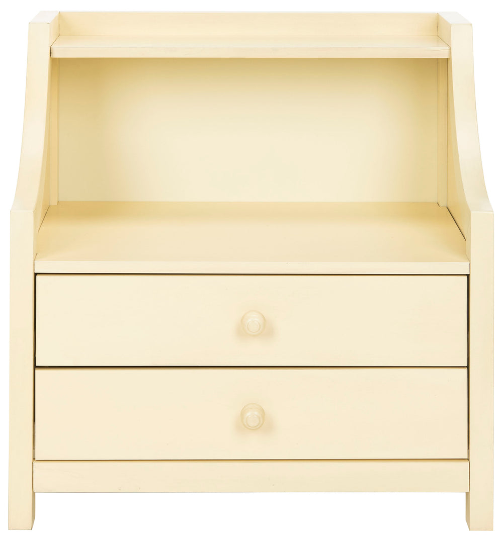 Safavieh Ellie 2 Drawer Nightstand White Wood Nst5000a