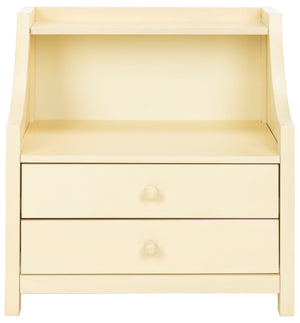 Safavieh Ellie 2 Drawer Nightstand White Wood Nst5000a