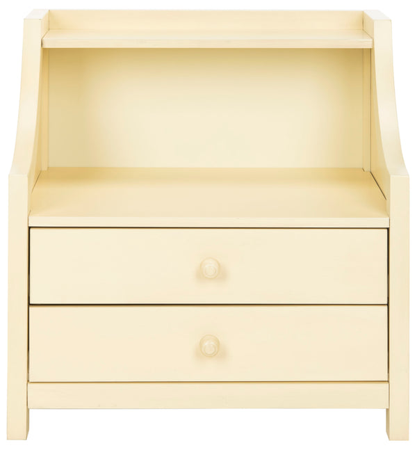 Safavieh Ellie 2 Drawer Nightstand White Wood Nst5000a