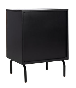 Safavieh Genevieve 2-Drawer Nightstand – Timeless Vintage Charm With Modern Design For Every Bedroom Style Walnut / Black NST5002A