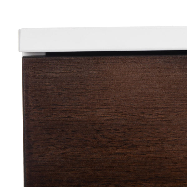 Safavieh Genevieve 2-Drawer Nightstand – Timeless Vintage Charm With Modern Design For Every Bedroom Style Walnut / White / Gold NST5002B