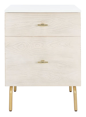 Safavieh Genevieve 2-Drawer Nightstand – Timeless Vintage Charm With Modern Design For Every Bedroom Style White / White Washed NST5002D