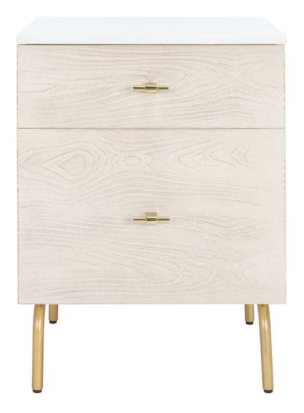 Safavieh Genevieve 2-Drawer Nightstand – Timeless Vintage Charm With Modern Design For Every Bedroom Style White / White Washed NST5002D