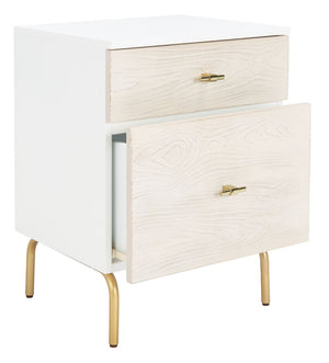 Safavieh Genevieve 2-Drawer Nightstand – Timeless Vintage Charm With Modern Design For Every Bedroom Style White / White Washed NST5002D