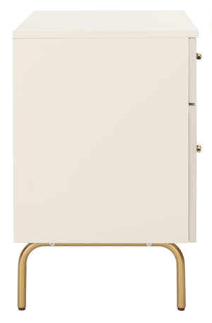 Safavieh Genevieve 2-Drawer Nightstand – Timeless Vintage Charm With Modern Design For Every Bedroom Style Cream / White Washed NST5002E