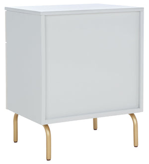 Safavieh Genevieve 2-Drawer Nightstand – Timeless Vintage Charm With Modern Design For Every Bedroom Style Grey / White Washed NST5002F
