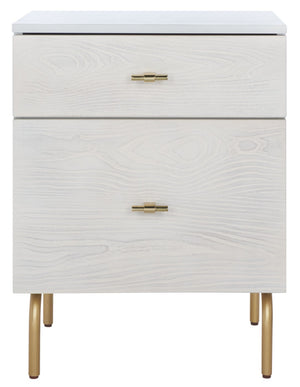Safavieh Genevieve 2-Drawer Nightstand – Timeless Vintage Charm With Modern Design For Every Bedroom Style Grey / White Washed NST5002F