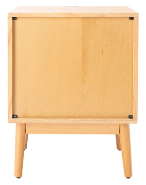 Safavieh Baisley 2-Drawer Nightstand - Mid-Century Charm Meets Coastal Style For Your Dream Bedroom Decor Natural NST5003A