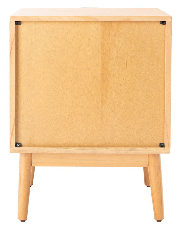 Safavieh Baisley 2-Drawer Nightstand - Mid-Century Charm Meets Coastal Style For Your Dream Bedroom Decor Natural NST5003A