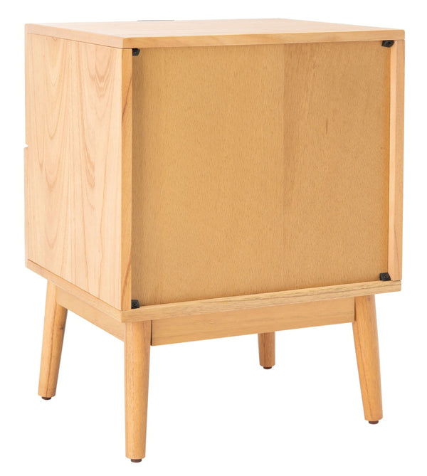 Safavieh Baisley 2-Drawer Nightstand - Mid-Century Charm Meets Coastal Style For Your Dream Bedroom Decor Natural NST5003A
