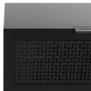 Safavieh Baisley 2-Drawer Nightstand - Mid-Century Charm Meets Coastal Style For Your Dream Bedroom Decor Black NST5003B