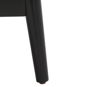 Safavieh Baisley 2-Drawer Nightstand - Mid-Century Charm Meets Coastal Style For Your Dream Bedroom Decor Black NST5003B