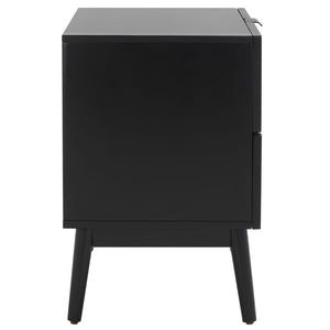 Safavieh Baisley 2-Drawer Nightstand - Mid-Century Charm Meets Coastal Style For Your Dream Bedroom Decor Black NST5003B