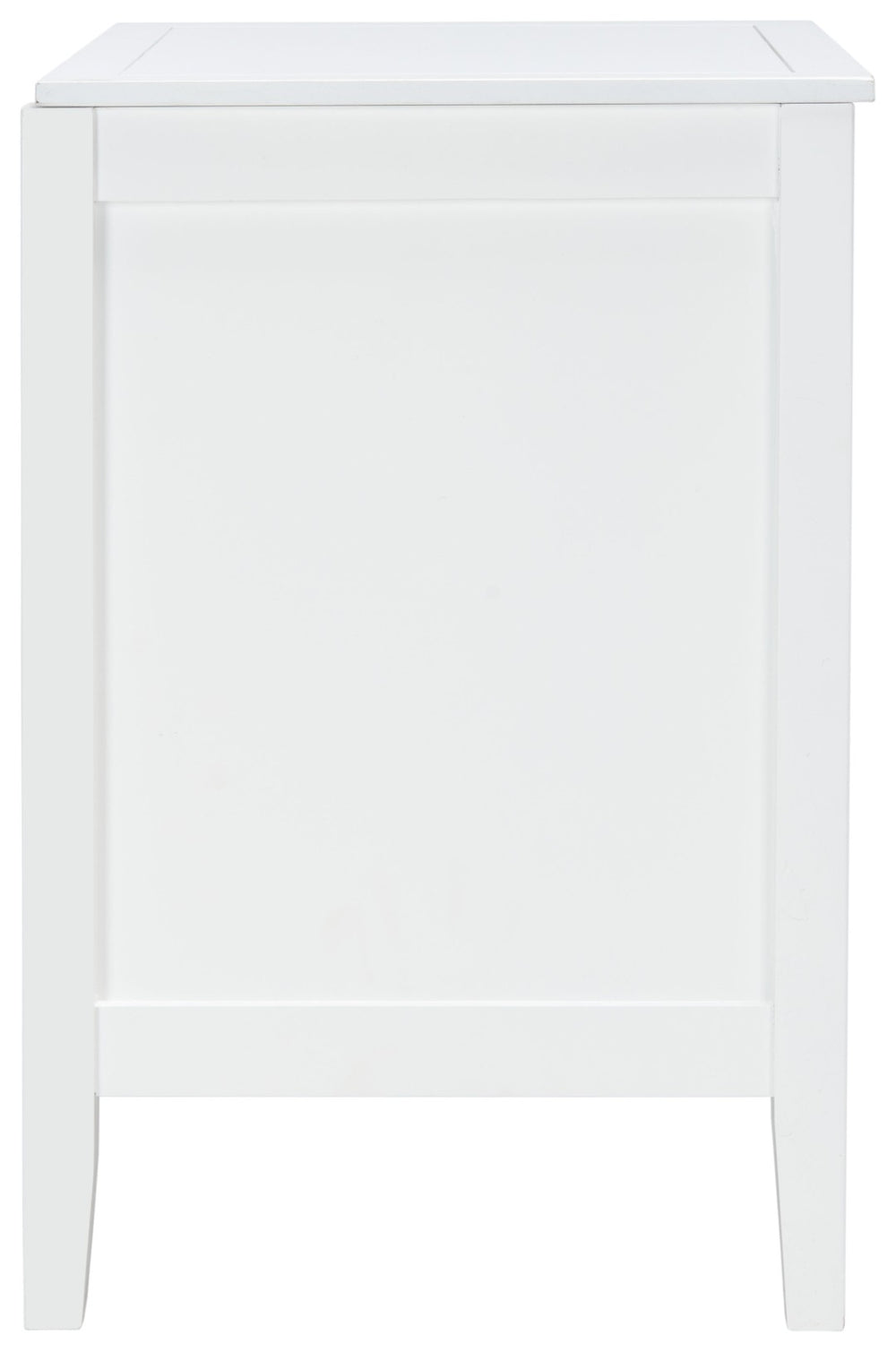 Safavieh Tegan 2-Drawer Nightstand - Modern White Mahogany Design With Antique Brass Pulls For Stylish Storage NST5004A