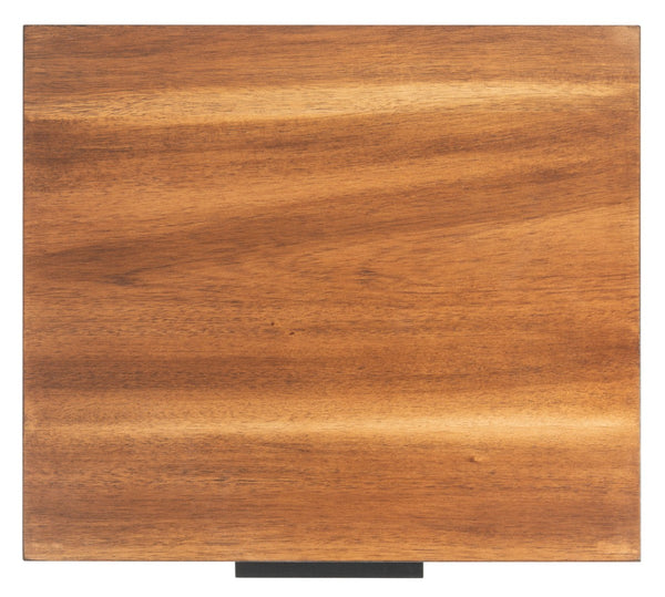 Safavieh Marquise 1-Drawer Nightstand: Modern Industrial Design With Warm Mahogany & Metal Frame Storage Solution NST5005A