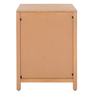 Safavieh Miya Nightstand With Rattan Detailing: Modern Storage Solutions For A Stylish Bedroom Retreat Natural NST5012A