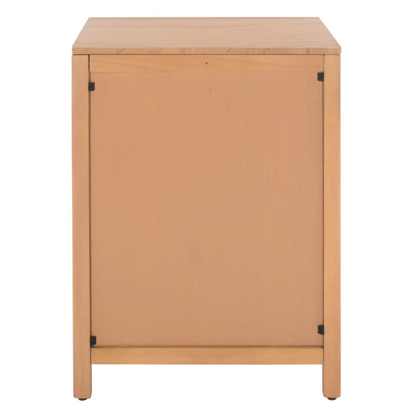 Safavieh Miya Nightstand With Rattan Detailing: Modern Storage Solutions For A Stylish Bedroom Retreat Natural NST5012A