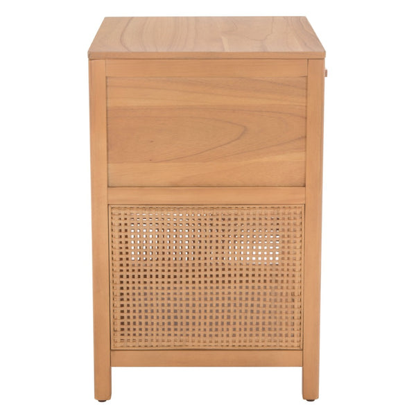 Safavieh Miya Nightstand With Rattan Detailing: Modern Storage Solutions For A Stylish Bedroom Retreat Natural NST5012A