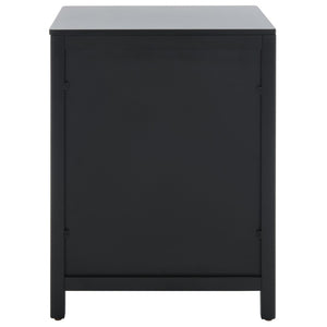 Safavieh Miya Nightstand With Rattan Detailing: Modern Storage Solutions For A Stylish Bedroom Retreat Black / Natural NST5012B