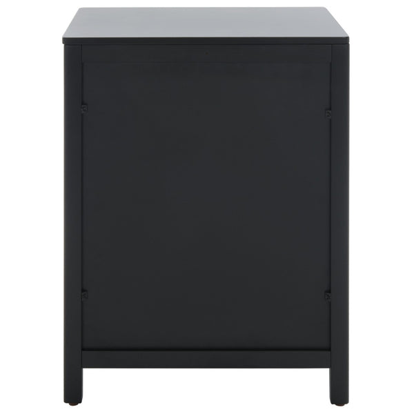 Safavieh Miya Nightstand With Rattan Detailing: Modern Storage Solutions For A Stylish Bedroom Retreat Black / Natural NST5012B