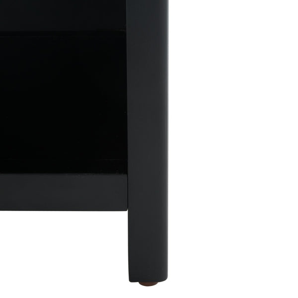 Safavieh Miya Nightstand With Rattan Detailing: Modern Storage Solutions For A Stylish Bedroom Retreat Black / Natural NST5012B