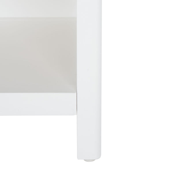 Safavieh Miya Nightstand With Rattan Detailing: Modern Storage Solutions For A Stylish Bedroom Retreat White / Natural NST5012C