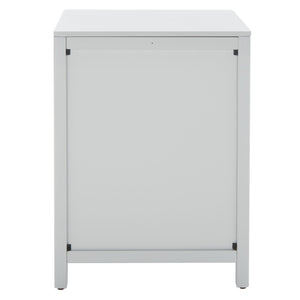 Safavieh Miya Nightstand With Rattan Detailing: Modern Storage Solutions For A Stylish Bedroom Retreat Grey / Natural NST5012D