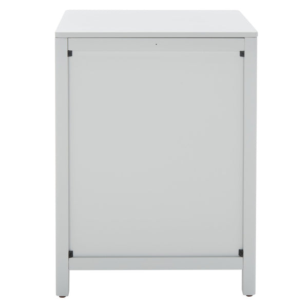 Safavieh Miya Nightstand With Rattan Detailing: Modern Storage Solutions For A Stylish Bedroom Retreat Grey / Natural NST5012D